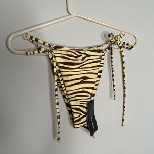 PLT Yellow Tiger Print Bikini Set